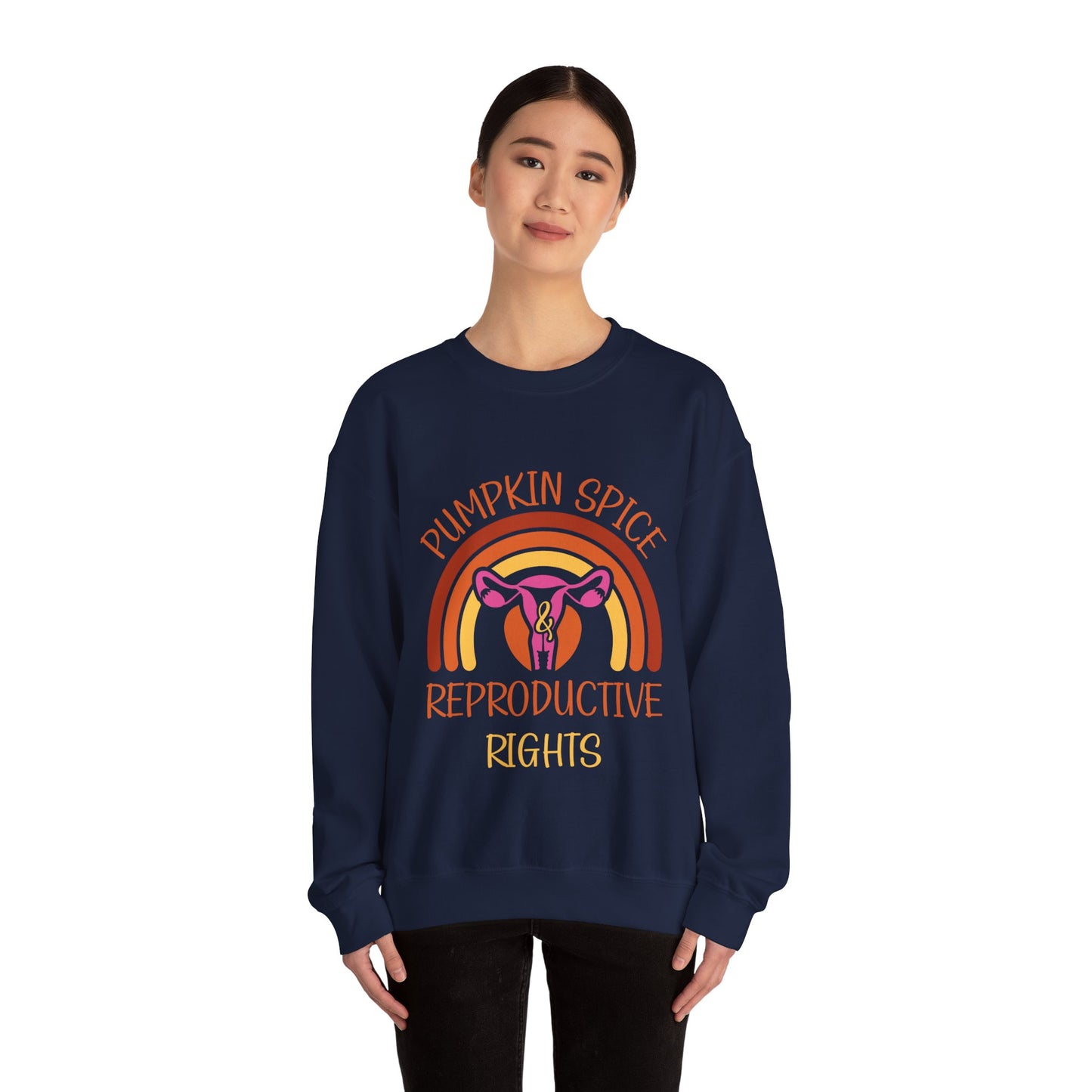 Pumpkin Spice and Reproductive Rights Sweatshirt Feminist Sweater Human Rights Sweatshirt Social Justice Sweatshirt Retro Fall Season Sweat