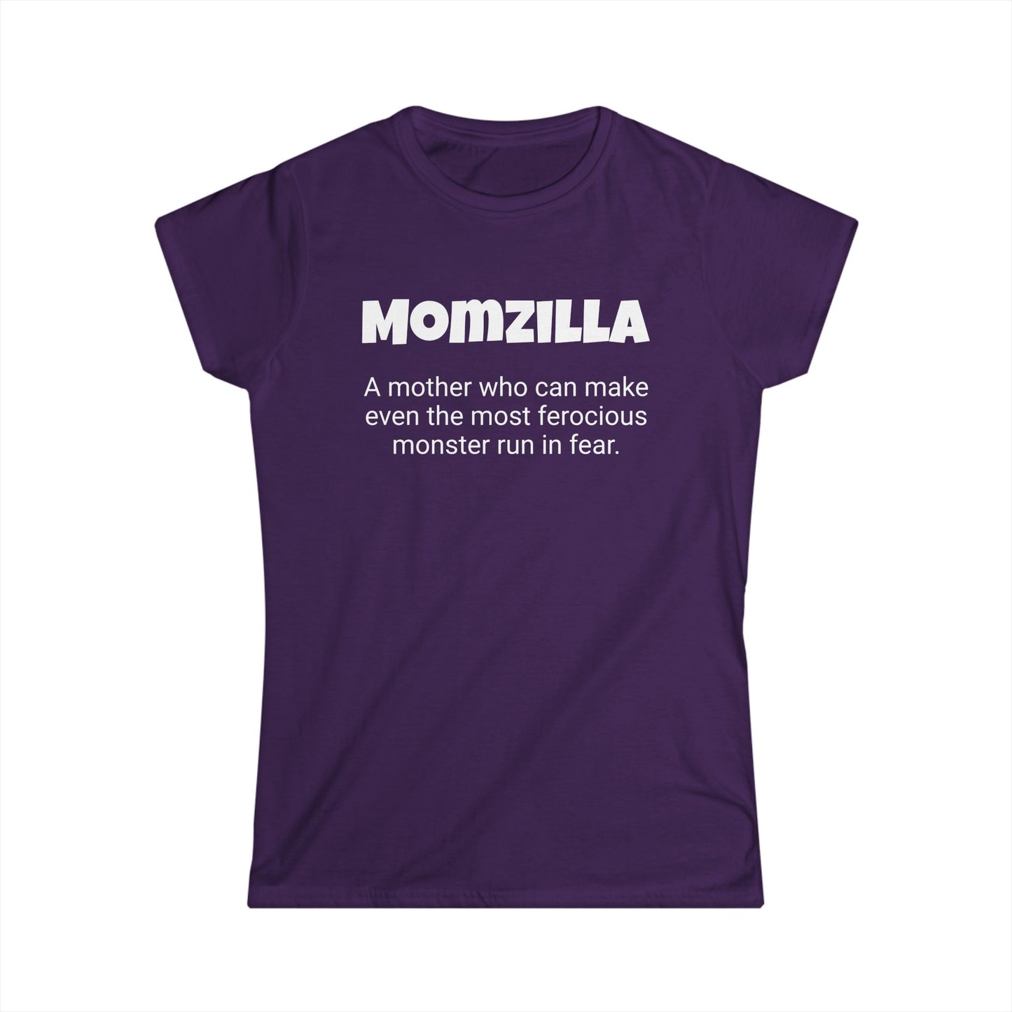 Funny Mom's Women's Softstyle Tee, "Momzilla", Mother's Day Gift,T-shirt for Her, Ladies Adult Unique Novelty Present