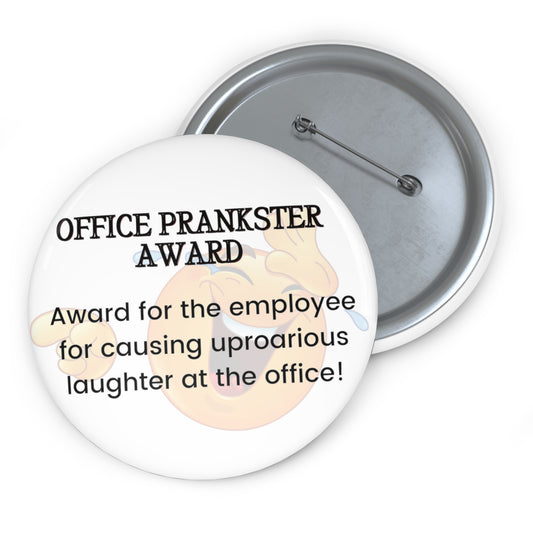 Funny Office Award Pin Button Office Prankster Award Pin Work Party Funny Coworkers Gift Funny Year End Office Pins Office Badges Employee