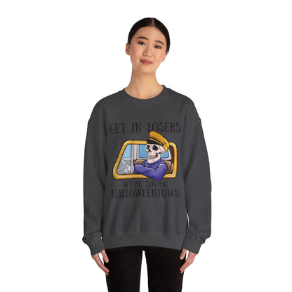 Get In Losers We're Saving HalloweenTown Sweatshirt Funny Halloween Sweater Get In Loser Halloween Crewneck Spooky Season Halloween Outfit