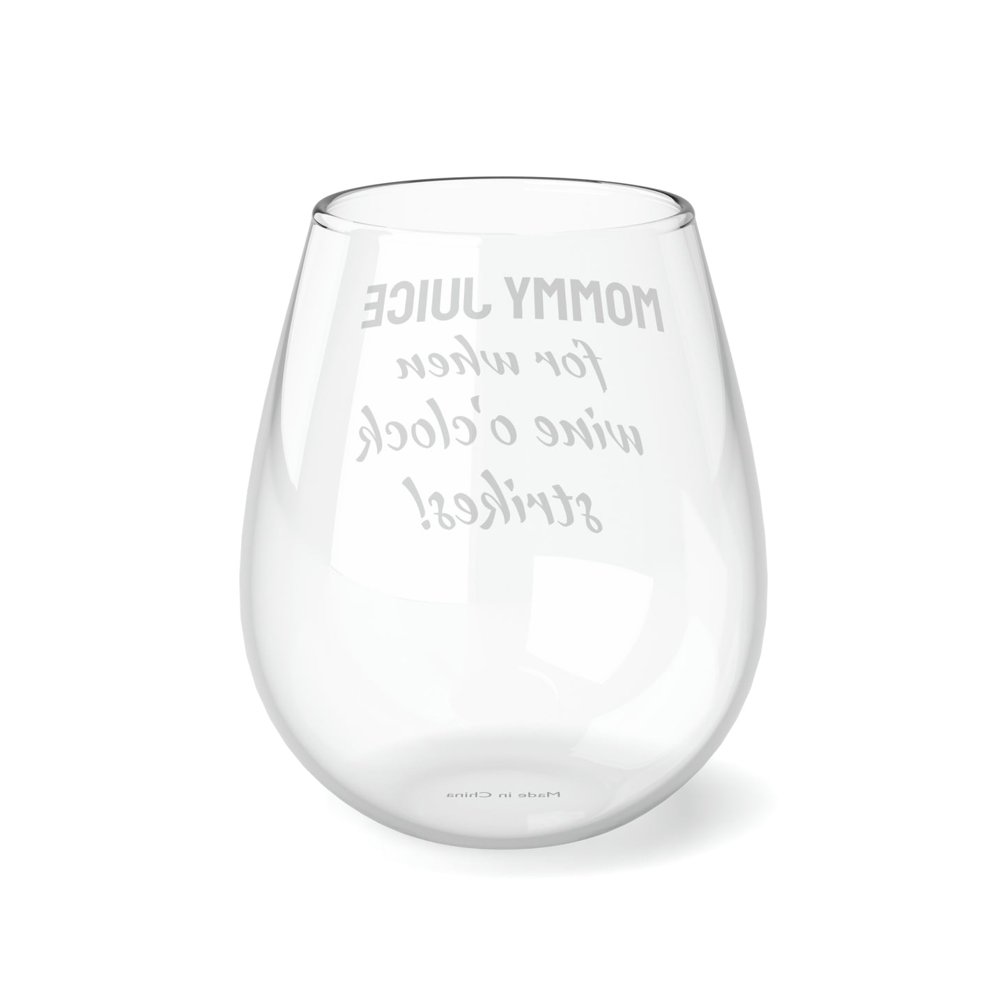 Funny Mother's Stemless Wine Glass,"Mommy juice, for when...", Mother's Day Gift, Best Present for Mom,Christmas,Birthday, Unique Novelty Bar