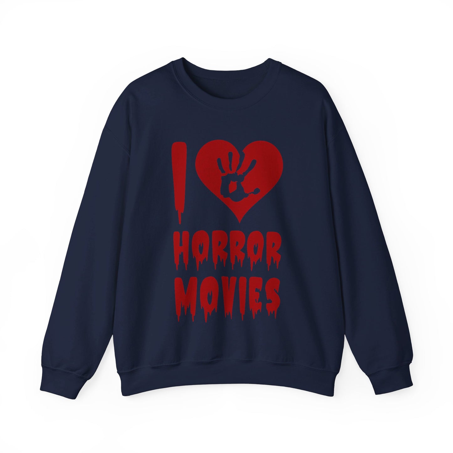 I Love Horror Movies Sweatshirt Horror Movie Addict Sweatshirt Halloween Horror Fan Club Sweatshirt Horror Club Movie Fanatic Halloween Gift