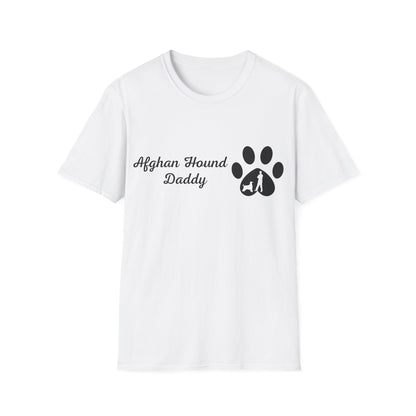 Doggy Dad's T-shirt, "Afghan Hound Daddy", Dog Father's Day Gift, Fur Papa, Unique Men's Apparel Novelty Pet Lover Tee