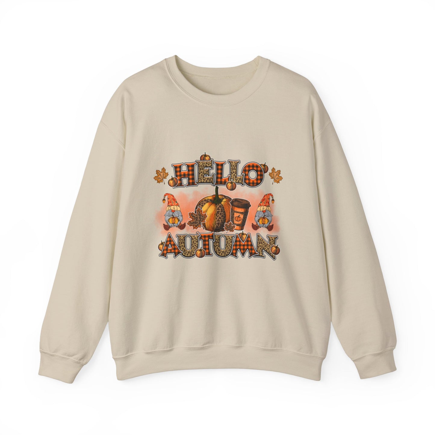 Hello Autumn Sweatshirt Gnomes Fall Sweater Cute Gnome Sweashirt Fall Season Apparel Autumn Thanksgiving Gnome Sweatshirt Thanksgiving Gift