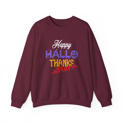 Happy Hallothanksmas Sweatshirt Halloween Sweater Holiday Season Sweatshirt Thanksgiving Apparel Christmas Outfit Autumn Fall Sweatshirt