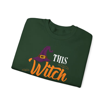 Funny Bachelorette Sweatshirt This Witch Is Getting Hitched Sweater Bachelorette Halloween Themed Party Outfit Bride To Be Halloween Gifts