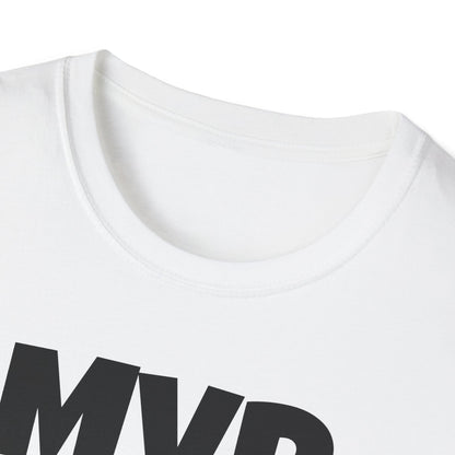 Funny Unisex Softstyle T-Shirt, "MVP - Most Victorious Pillow-fighter", Unique Apparel Gift, Humorous Gag Novelty Tee Present