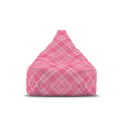 Tartan Bean Bag Chair Cover Pink Aesthetic Home Decor Scottish Cross-checkered Beanbag Teens Dorm Bedroom Living Room Games Room Patio Gift