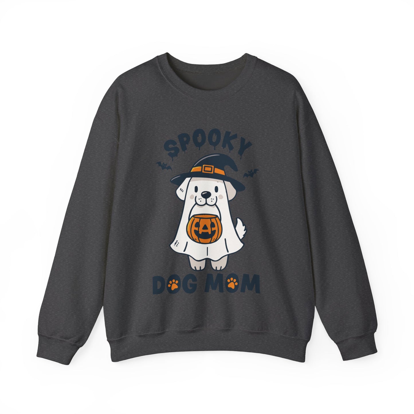 Spooky Dog Mom Sweatshirt Halloween Ghost Dog Sweater Women Dog Lover Pullover Cute Dog Mom Gift Trick or Treat Dog Mom Halloween Sweatshirt