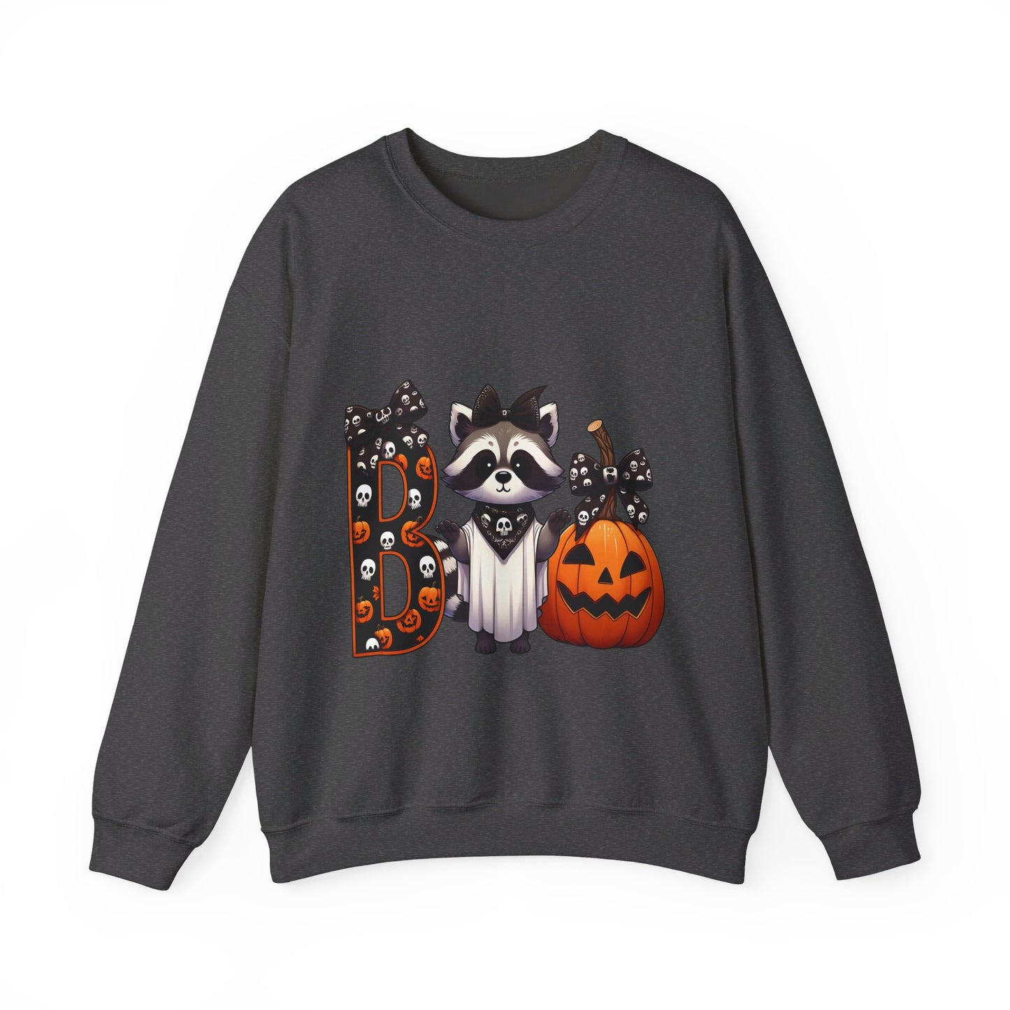 Boo Raccoon Sweatshirt Halloween Raccoon Costume BOO Pullover Sweater Raccoon Lovers Sweatshirt Halloween Cute Raccoon Gift Spooky Season