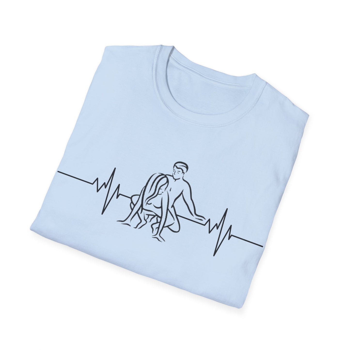 Unisex Heartbeat Kama Sutra T Shirt, Favorite Sexual Pose No.40,Erotic Sexual Desire Couples Gift,Naughty Kinky Adult T-shirt