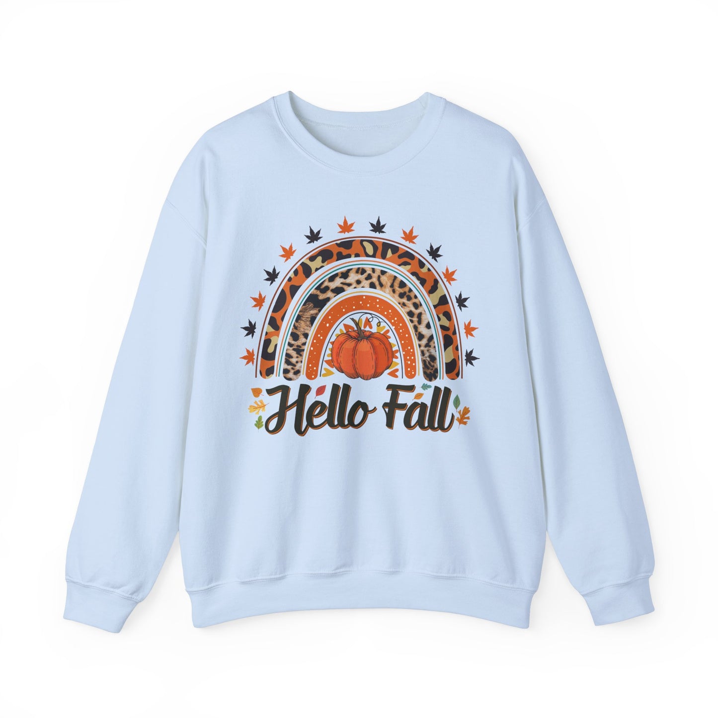 Hello Fall Sweatshirt Retro Vintage Fall Sweater Fall Leopard Sweatshirt Fall Time Sweater Cute Thanksgiving Sweatshirt Pumpkin Spice Sweat