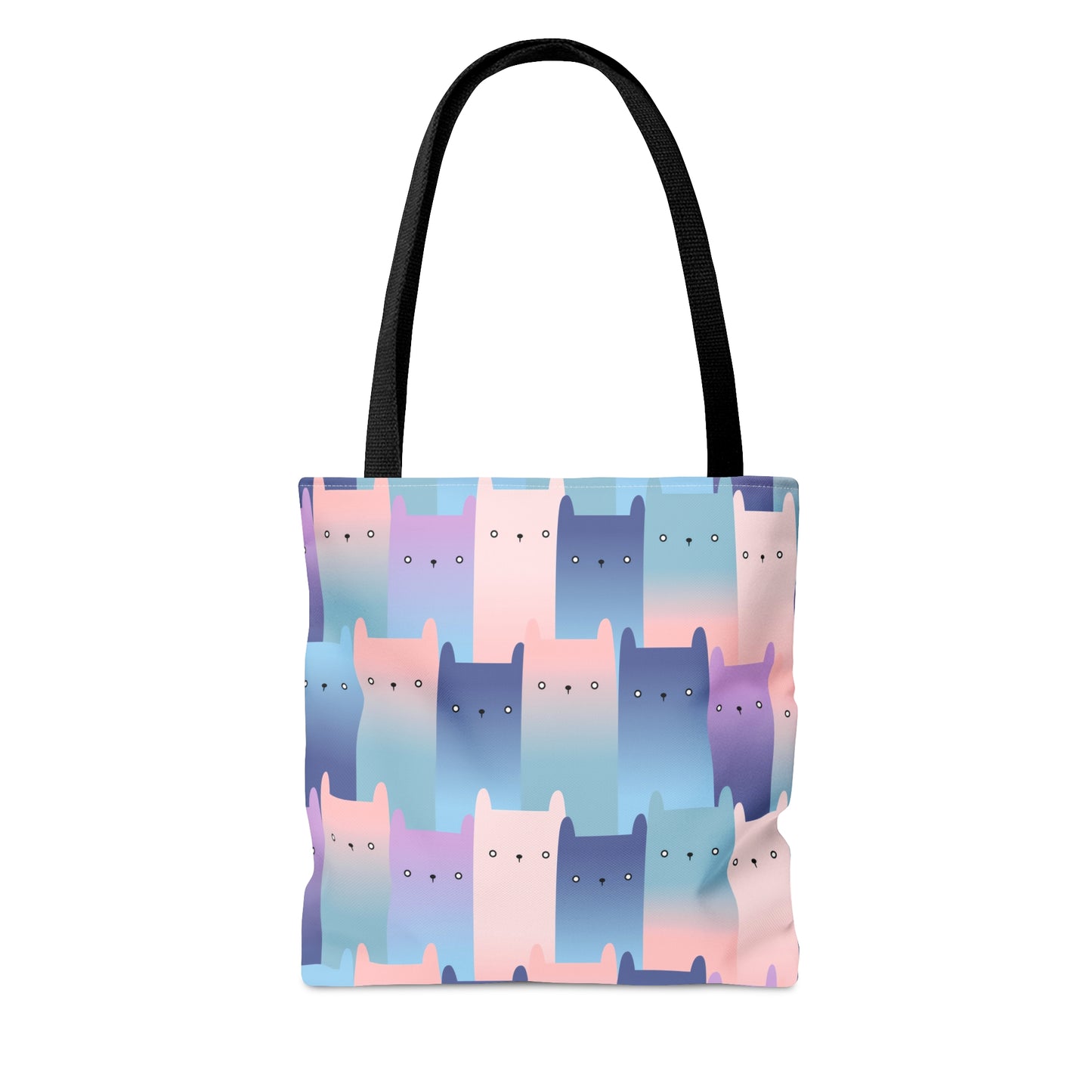 Cat Lovers Aesthetic Tote Bag Pastel Artistic Cartoon Cats Gift All Purpose Casual Shoulder Bag Unique Gift Idea for Cat Mom Feline Art Tote