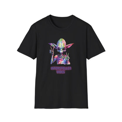 Psychedelic Retro Alien T-Shirt Graphic Art Unisex tshirt Funny UFO UAP Shirts Weird Cool Gift Alien Outer Space Galaxy Intersteller Vibes