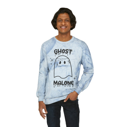 Ghost Malone Sweatshirt Halloween Sweater Cute Ghost Sweatshirt Funny Halloween Outfit Spooky Season Color Blast Sweat Spooky Halloween Gift