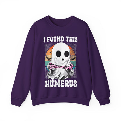 I Found This Humerus Sweatshirt Funny Halloween Sweater Retro Halloween Sweatshirt Funny Halloween Nurse Sweatshirt Nurse Gift Bone Joke