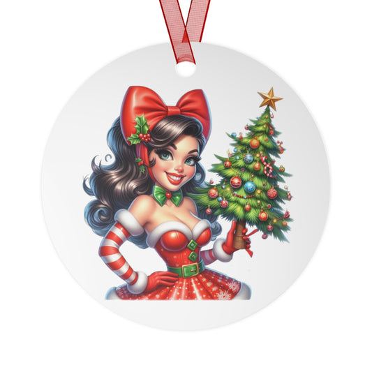 1950s Pin-Up Girl Ornament Christmas Tree Holiday Ornament Retro Vintage Decor Housewife Pop-Art Secret Santa Gift Xmas Stocking Filler 20