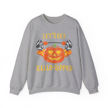 Let's Get Hallow-Ripped Gym Sweatshirt Funny Halloween Sweater Fitness Halloween Sweatshirt Boyfriend Gym Husband Halloween Pumpkin Sweater