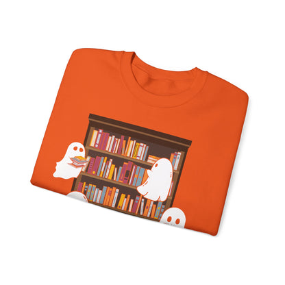 Ghosts Reading Sweatshirt Teacher Halloween Sweater Librarian Sweatshirt Book Lover Sweater Read More Booooks Sweat Halloween School Sweater