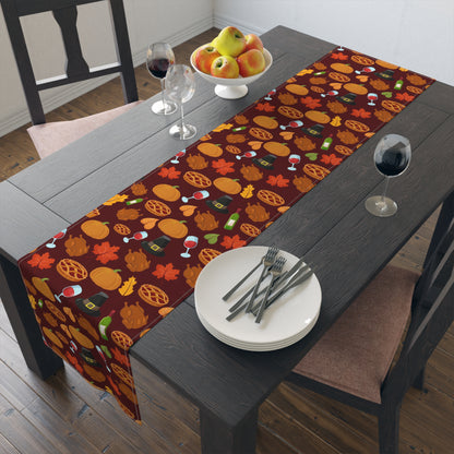 Happy Thanksgiving Table Runner Traditional Turkey Dinner Fall Kitchen Thankful Dining Table Festive Decor Dinner Party Centrepiece New Home