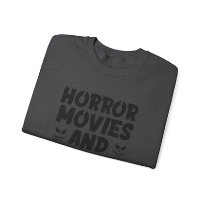 Horror Movies And Chill Sweatshirt Halloween Sweater Spooky Vibes Sweatshirt Funny Halloween Outfit Scary Movie Lover Gift Horror Movie Fan