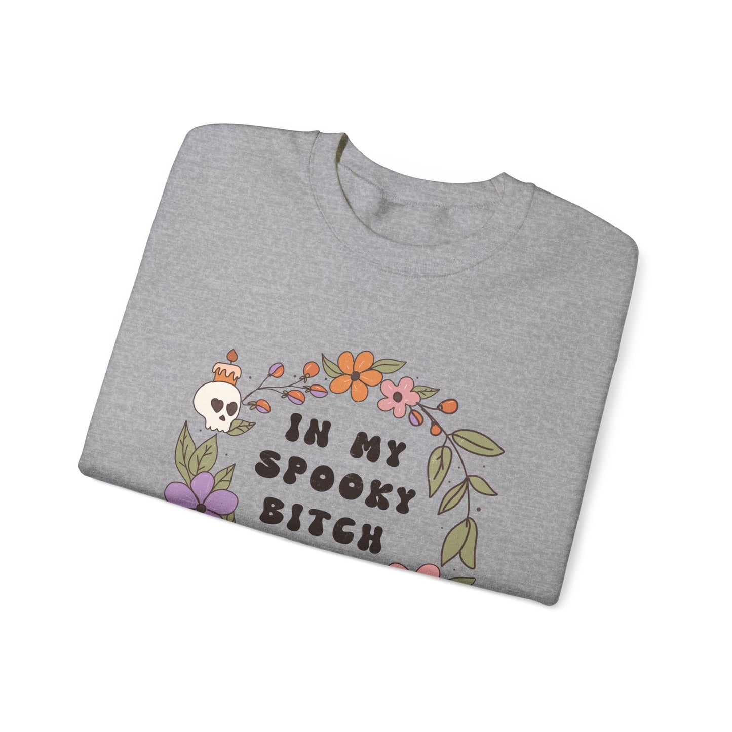 In My Spooky Bitch Era Sweatshirt Funny Halloween Sweater Trendy Retro Halloween Spooky Bitch Vintage Halloween Sweater Fall Season Women