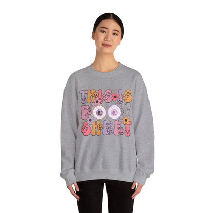 This Is Boo Sheet Sweatshirt Funny Halloween Sweater Retro Halloween Sweatshirt Spooky Season Sweat Halloween Ghost Crewneck Boo Sheet Gift