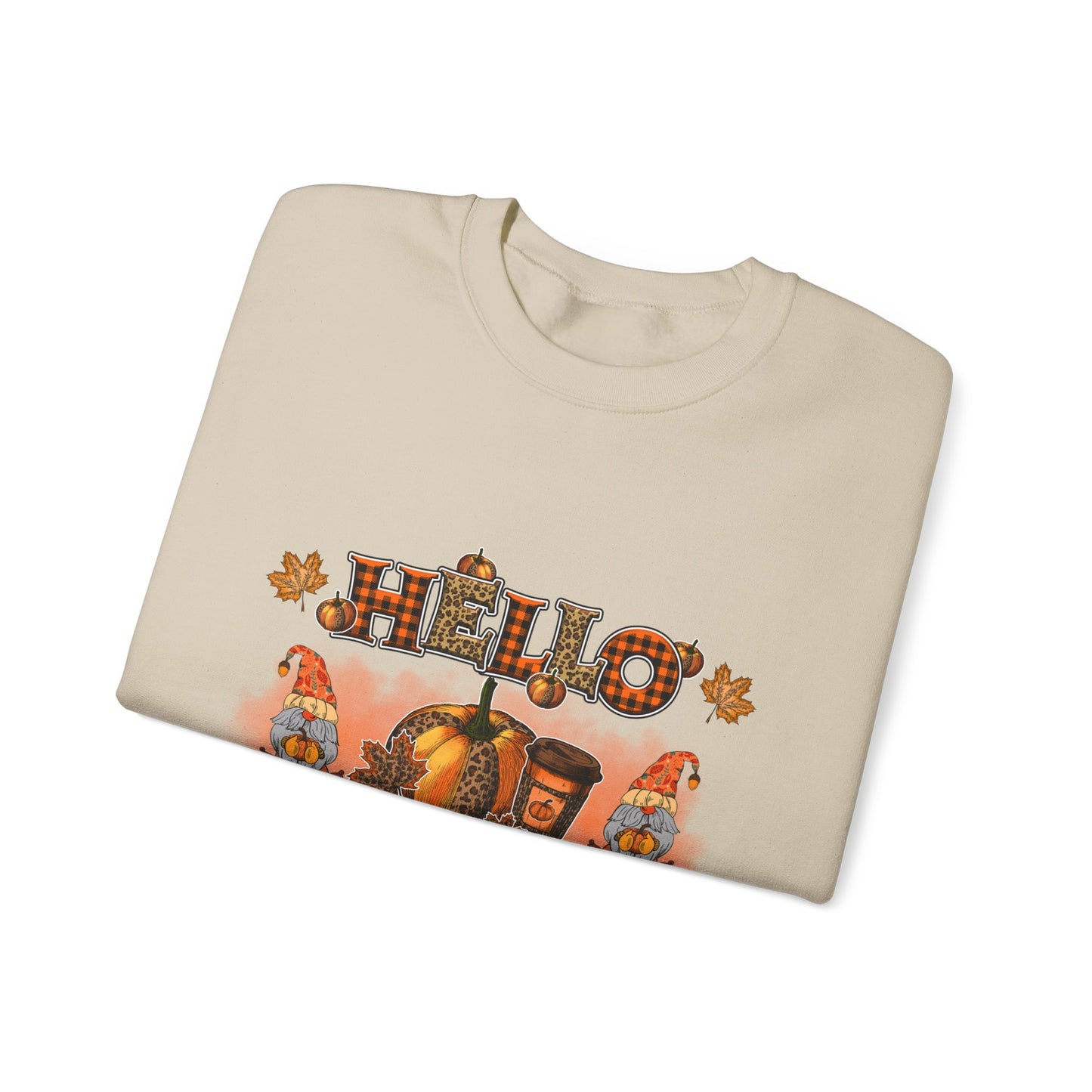 Hello Autumn Sweatshirt Gnomes Fall Sweater Cute Gnome Sweashirt Fall Season Apparel Autumn Thanksgiving Gnome Sweatshirt Thanksgiving Gift