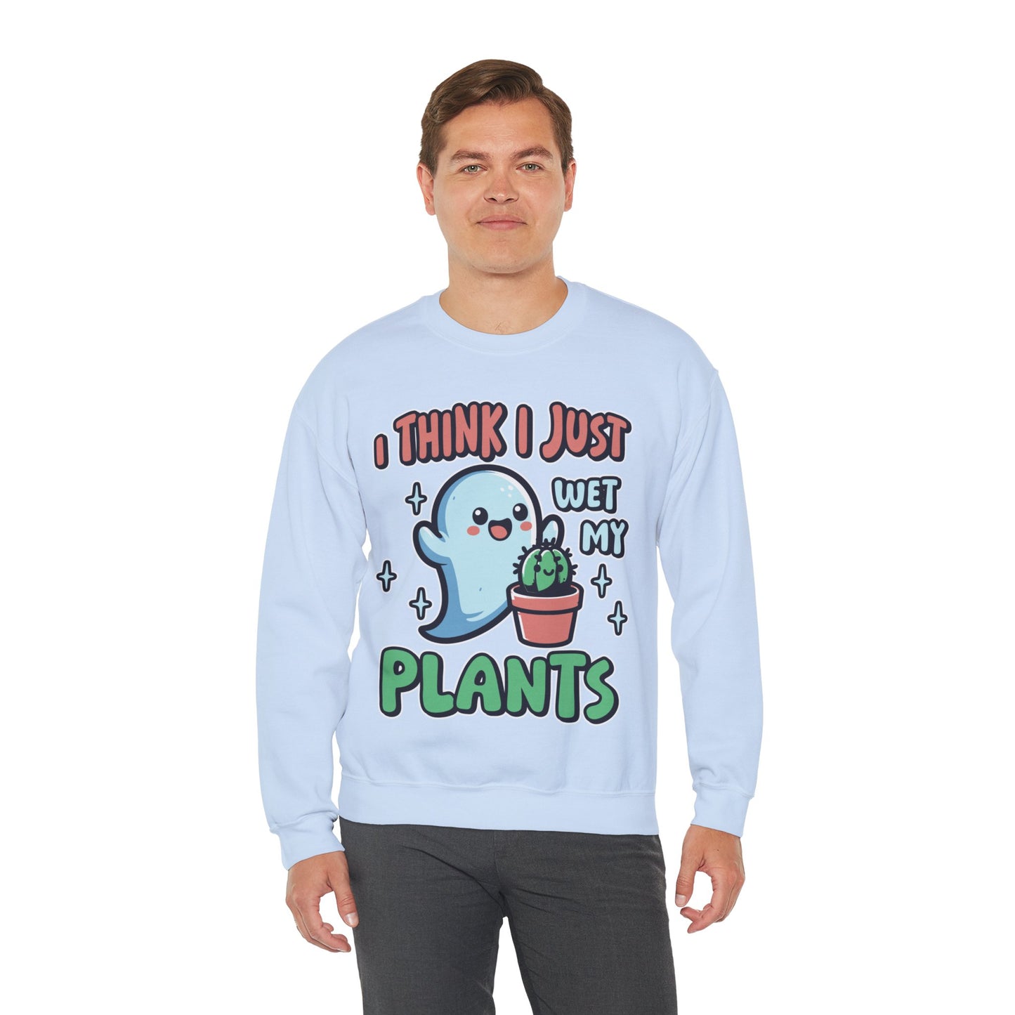 Funny Plant Lover Halloween Sweatshirt I Think I Wet My Plants Sweater Cute Ghost Plant Lover Pullover Sweater Cute Gardening Ghost Gift 2