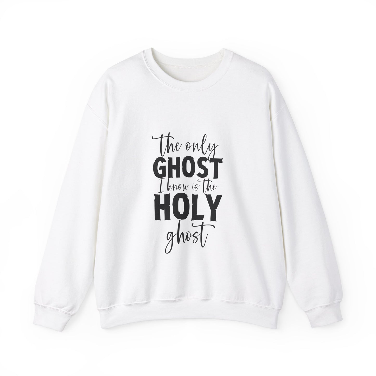 The Only Ghost I Know Is The Holy Ghost Sweatshirt Funny Christian Sweatshirt Funny Halloween Sweater Halloween Gift Cute Holy Ghost Joke