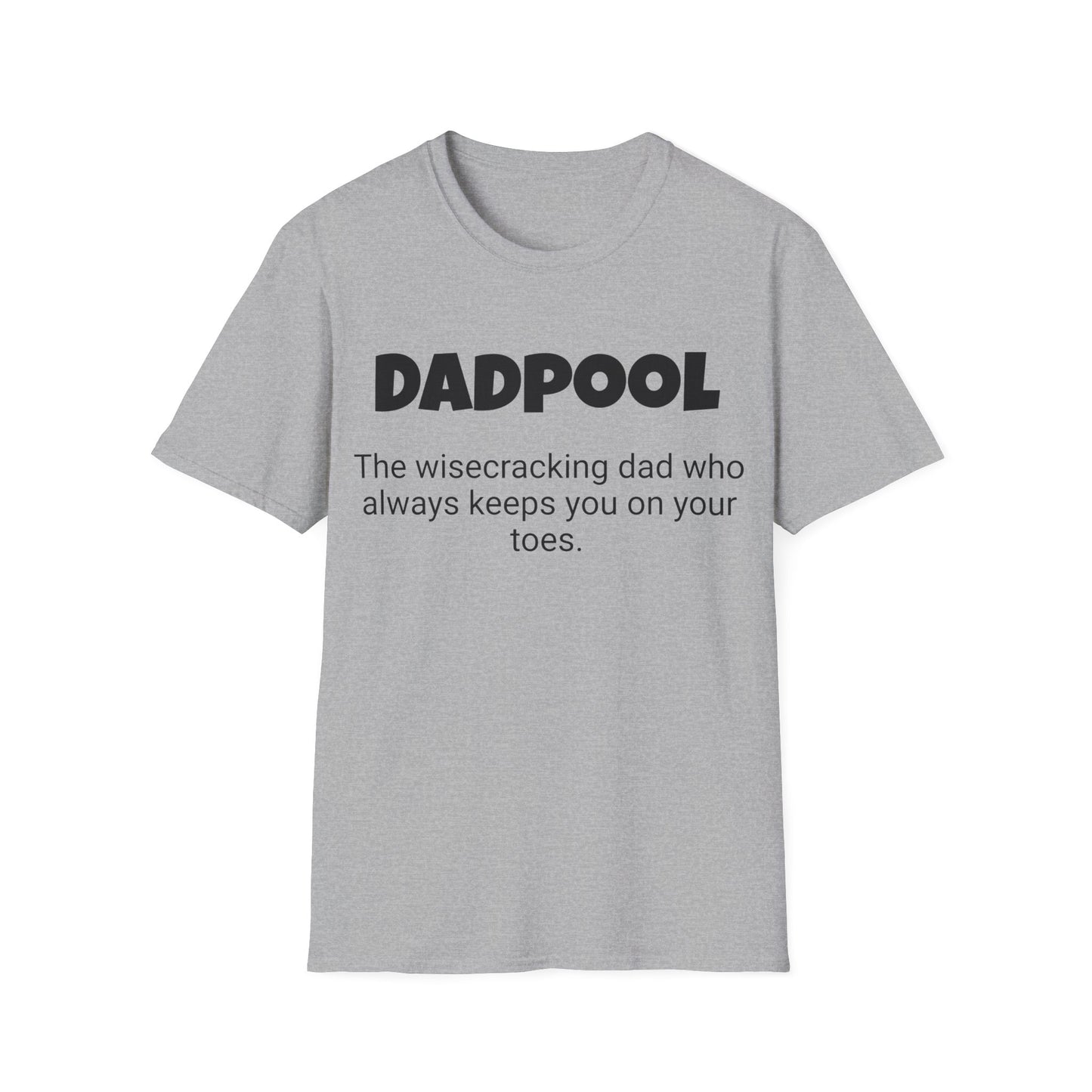 Funny Dad's Mens Softstyle T-shirt, "Dadpool", Father's Day Gift, Tee for Him, Adult Humorous Unique Novelty Apparel Present