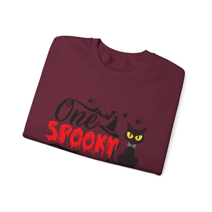 One Spooky Teacher Sweatshirt Cute Spooky Teacher Sweater Retro Teacher Halloween Sweatshirt Black Cat Lover Teacher Sweater Back To School