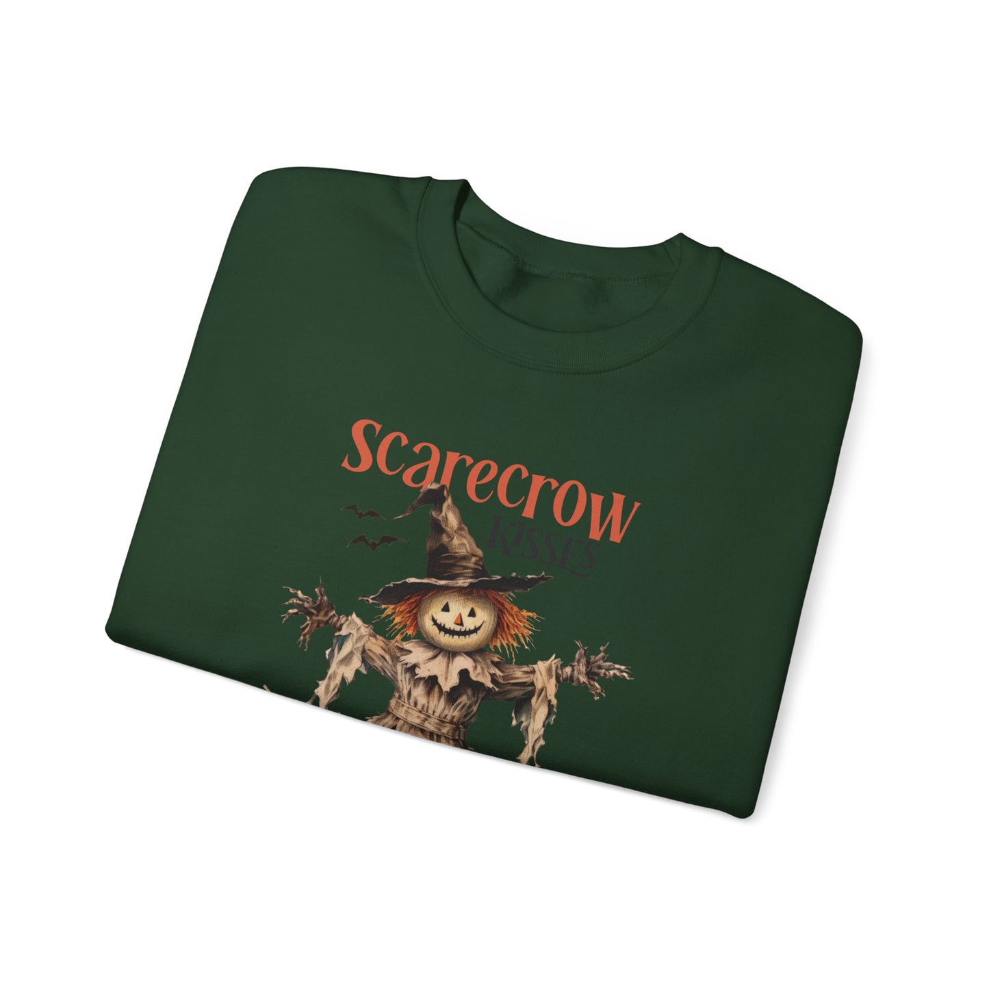 Scarecrow Kisses And Harvest Wishes Sweatshirt Vintage 1950s Halloween Sweater Pumpkin Fall Harvest Sweatshirt Funny Sweater Retro Spooky