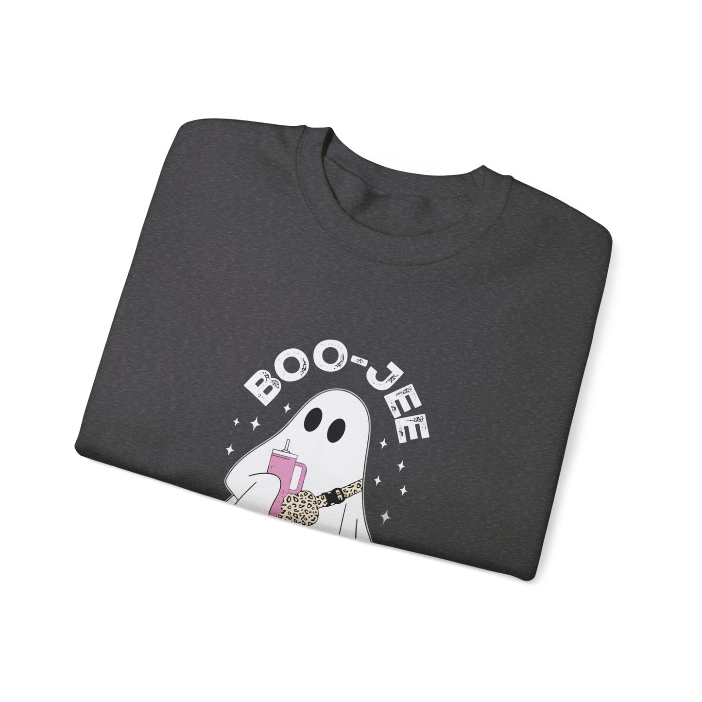 Boo-Jee Ghost Sweatshirt Chic Halloween Crewneck Boo Jee Spooky Ghost Sweater Retro Halloween Sweater Spooky Season Apparel Cute Ghost Sweat