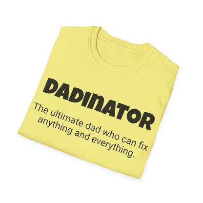 Funny Dad's Mens Softstyle T-shirt,"Dadinator", Father's Day Gift, Tee for Him, Adult Humorous Unique Novelty Apparel Present