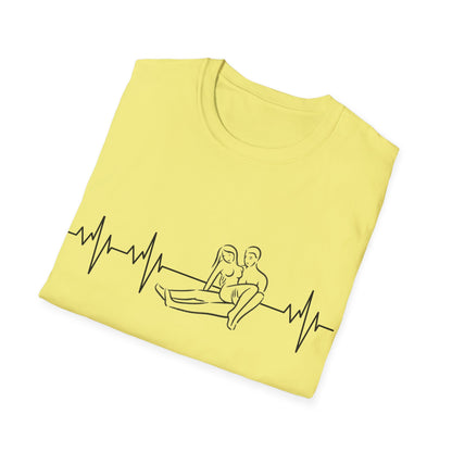 Unisex Heartbeat Kama Sutra T Shirt, Favorite Sexual Pose No.5, Erotic Sexual Desire Couples Gift,Naughty Kinky Adult T-shirt