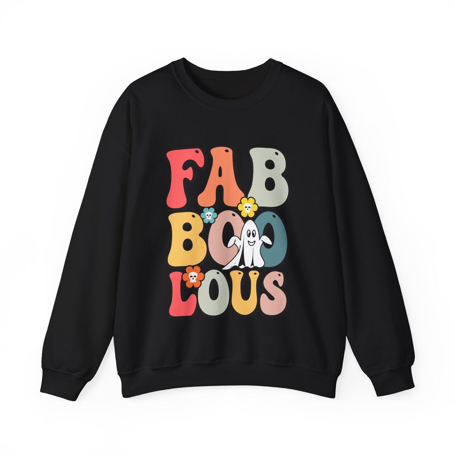 Faboolous Sweatshirt Fabulous Sweater Retro Halloween Sweatshirt Spooky Sweater Groovy Ghost Apparel Trick Or Treat Fall Crewneck Women Gift