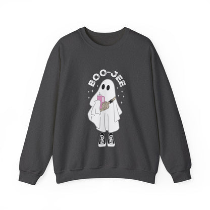 Boo-Jee Ghost Sweatshirt Chic Halloween Crewneck Boo Jee Spooky Ghost Sweater Retro Halloween Sweater Spooky Season Apparel Cute Ghost Sweat