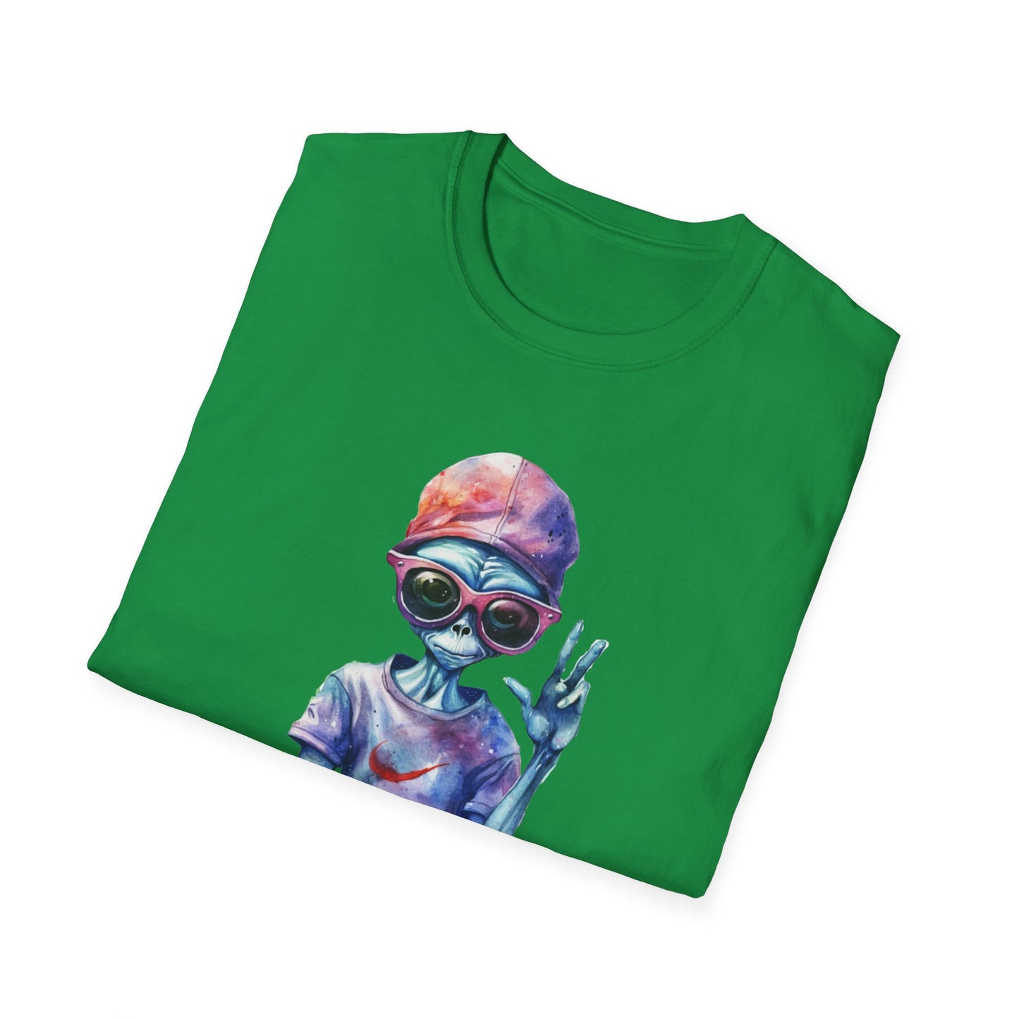 Psychedelic Retro Alien T-Shirt Graphic Art Unisex tshirt Funny UFO Tee UAP Shirts Weird Cool Gift Alien Outer Space Galaxy Zen from Beyond