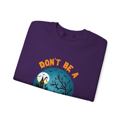 Don't Be A Scaredy Cat Sweatshirt Funny Halloween Sweater Retro Halloween Spooky Season Apparel Cute Halloween Crewneck Witch Sweater Gift