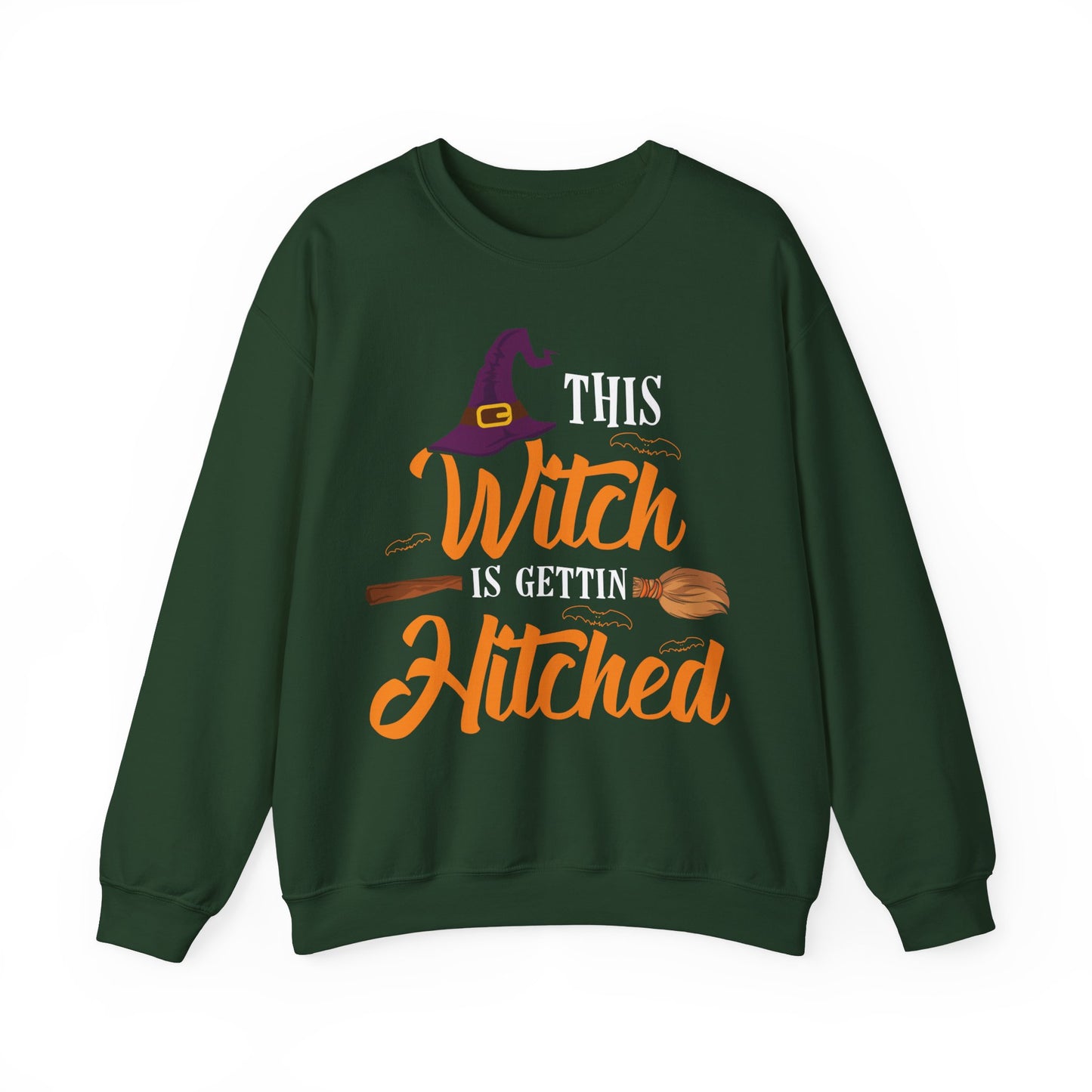 Funny Bachelorette Sweatshirt This Witch Is Getting Hitched Sweater Bachelorette Halloween Themed Party Outfit Bride To Be Halloween Gifts