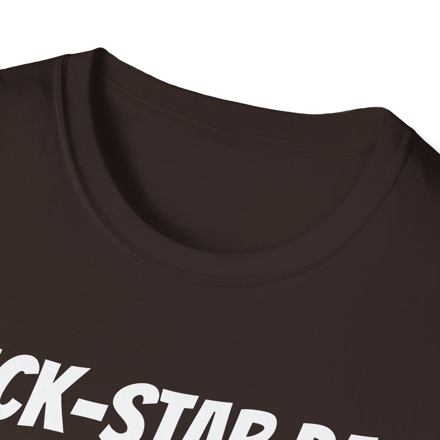 Funny Rugby Dad's Mens Softstyle T-shirt, "Ruck-star Dad", Father's Day Gift, Humorous Unique Novelty Apparel Tee Present