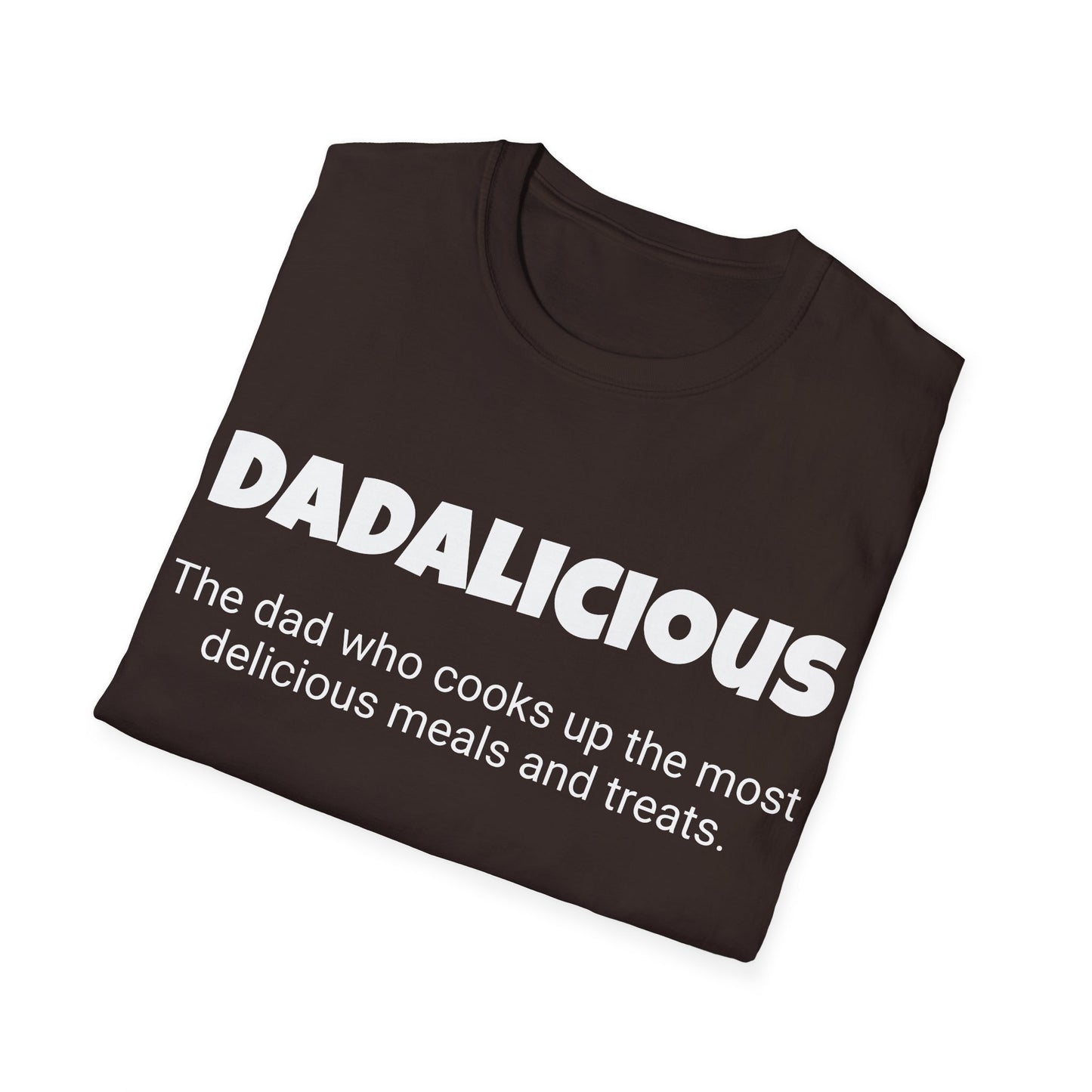 Funny Dad's Mens Softstyle T-shirt,"Dadalicious",Father's Day Gift, Tee for Him,Adult Humorous Unique Novelty Apparel Present