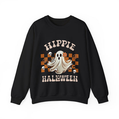 Hippie Halloween Sweatshirt Cute Ghost Sweatshirt Retro Ghost Halloween Sweater Groovy Halloween Sweat Trendy Boho Crewneck Fall Hippy Gift