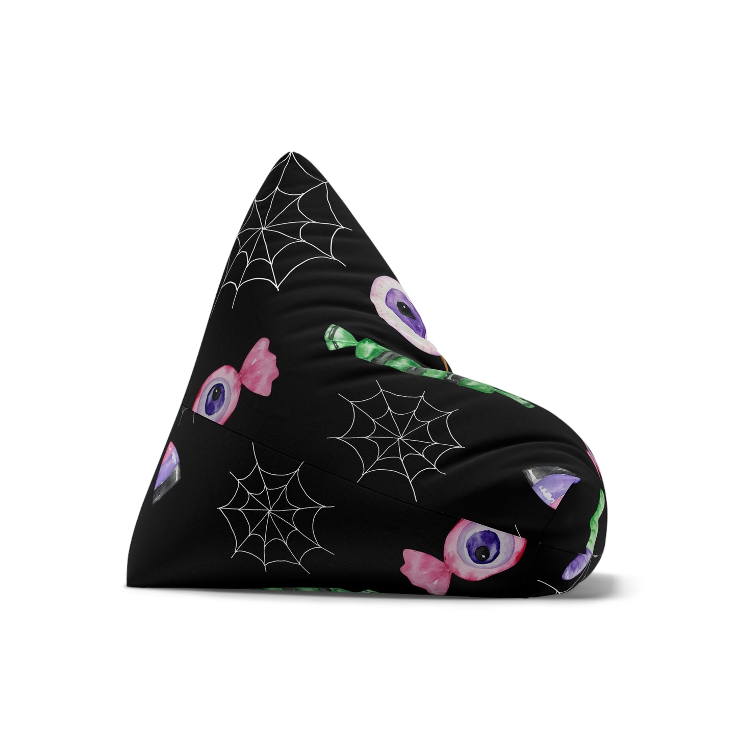 Halloween Bean Bag Chair Cover Creepy Sweets Party Decor Spooky Eyes Teens Dorm Freaky Bedroom Gaming Chair Furniture Adult Man Cave Beanbag