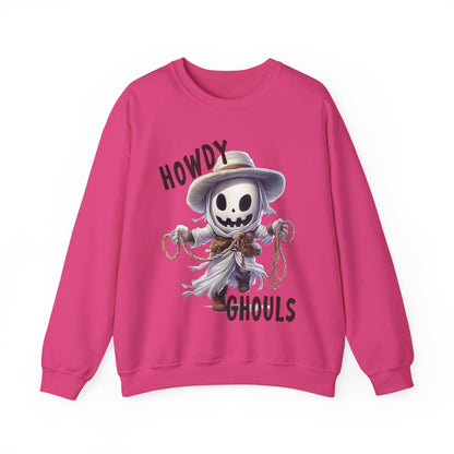 Howdy Ghouls Western Halloween Sweatshirt Funny Western Ghost Halloween Sweater Punny Ghost Howdy Ghouls Pullover Sweater Fall Unisex Gift