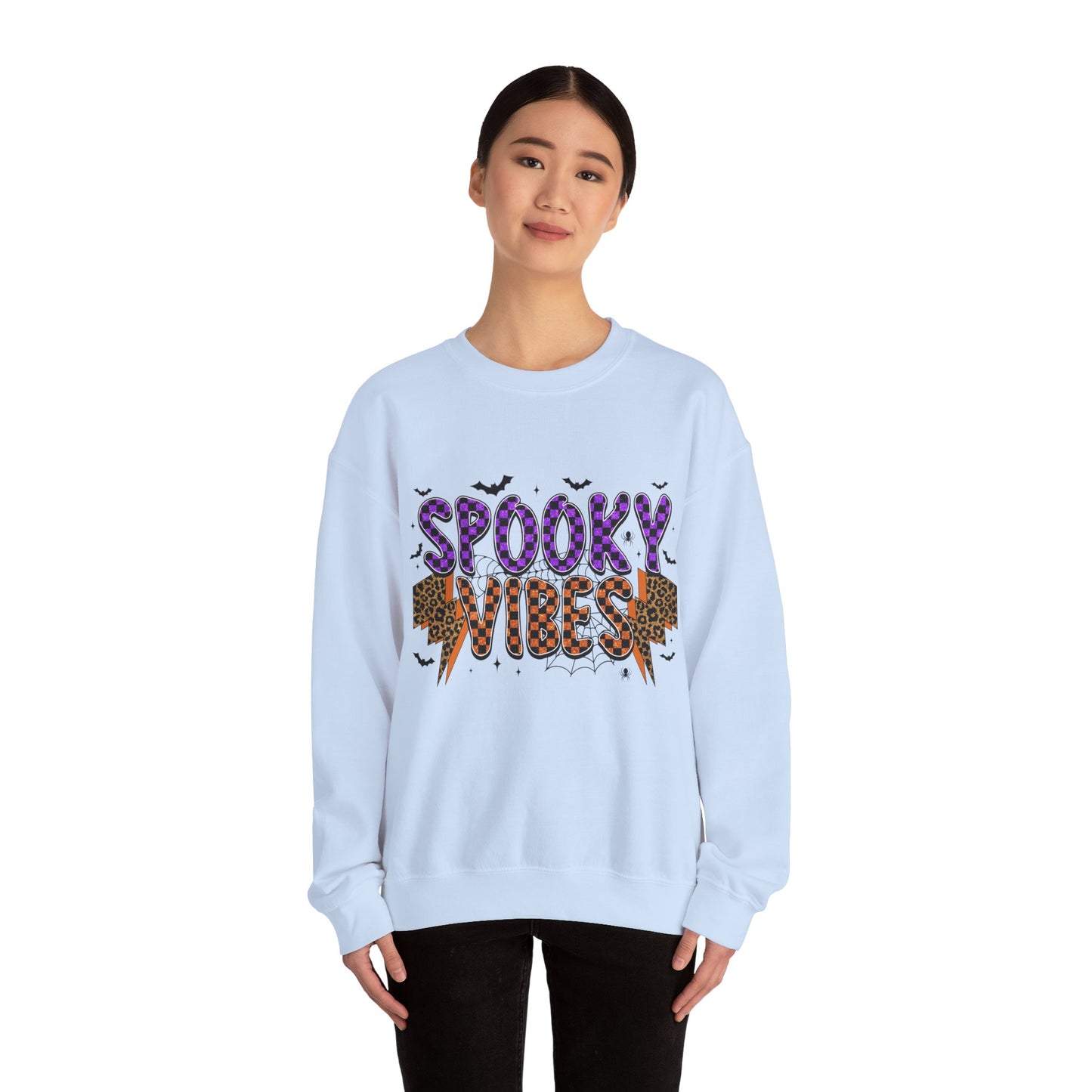 Spooky Vibes Sweatshirt Retro Halloween Sweater Halloween Vintage Sweatshirt Spooky Season Halloween Apparel Fall Crewneck Groovy Halloween