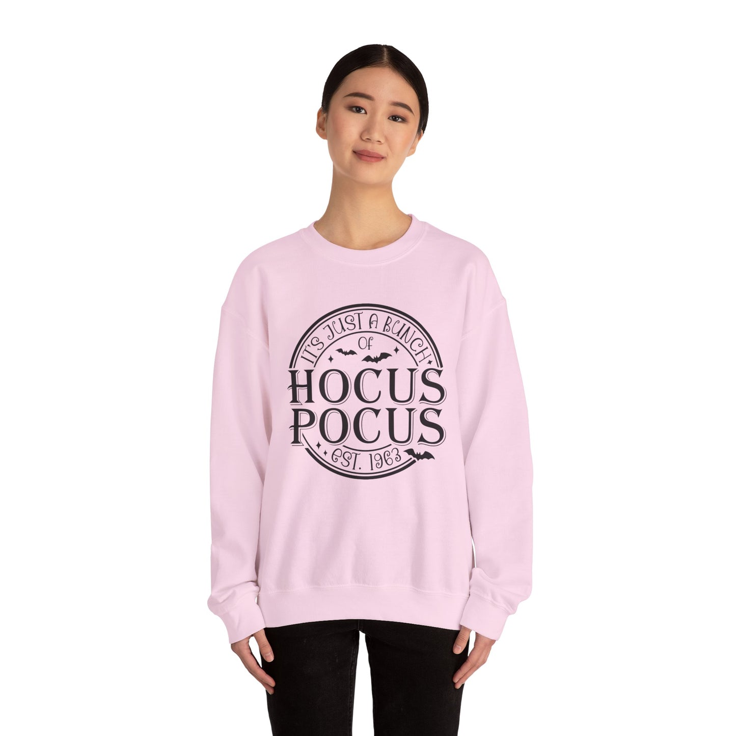 It's Just A Bunch Of Hocus Pocus Sweatshirt Funny Halloween Sweater Retro Halloween Sweatshirt Est 1963 Hocus Pocus Sweater Sanderson Sister