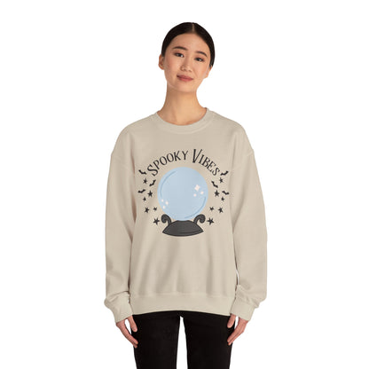 Spooky Vibes Sweatshirt Witches Sweater Crystal Ball Halloween Sweatshirt Witch Vibes Hocus Pocus Sweat Spooky Season Apparel Fall Autumn