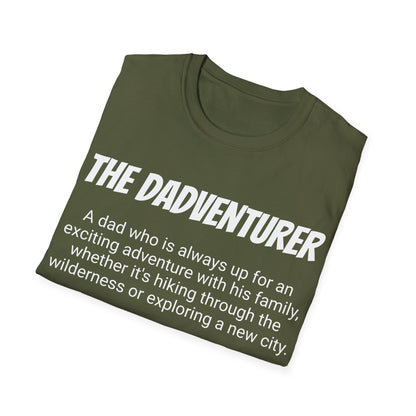 Funny Dad's Mens Softstyle T-shirt, "The Dadventurer", Father's Day Gift, Tee for Him, Adult Humorous Unique Novelty Present